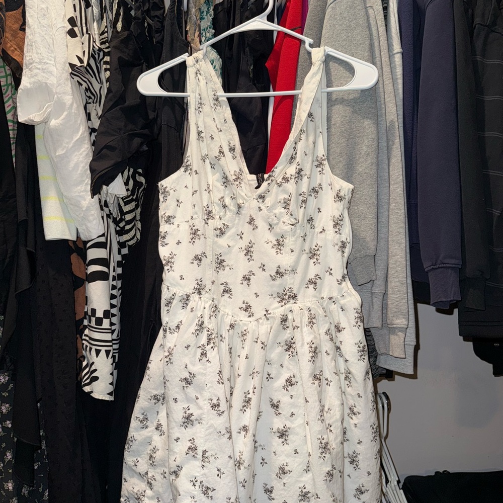 Floral White Dress